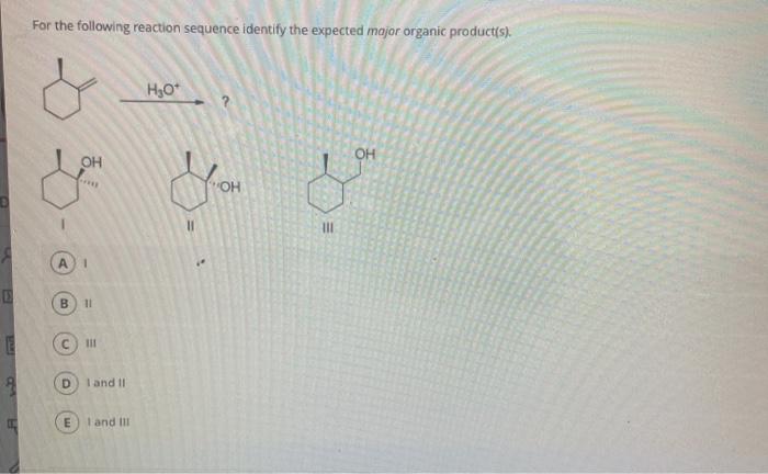 Expected major reaction following iv iii ii transcribed text show