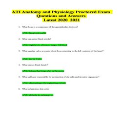 Ati anatomy and physiology 2009 proctored exam