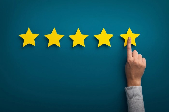 Rating products from one to five stars generates